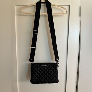 MZ Wallace crossbody bag in black. Three different straps. Like new.